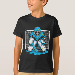 Hockey-Torhüter-Eiscreme-Tropf-Jungen-Eishockey-Ju T-Shirt