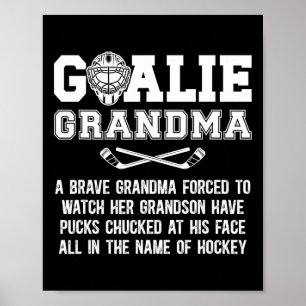 Hockey-Torhüter-Oma eines Hockey-Torhüters Oma D Poster