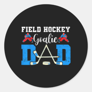 Hockey-Torhüter-Vater-Shirts für Frauen Männer Hoc Runder Aufkleber
