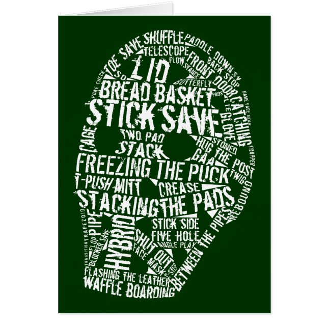 Hockey-Tormann-Masken-Typografie-Entwurf (Vorne)