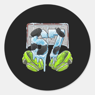 Hockey Torwart 67 Six Seven 6 7 Gen Alpha Meme Dri Runder Aufkleber