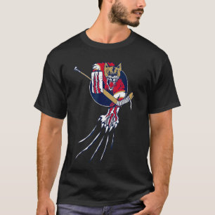 Hockey Torwart Bestie Eis Panther Katze Krallenmar T-Shirt