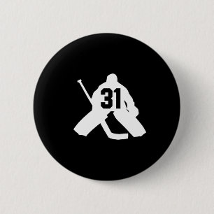 Hockey Torwart Nummer Einunddreißig 31 Button