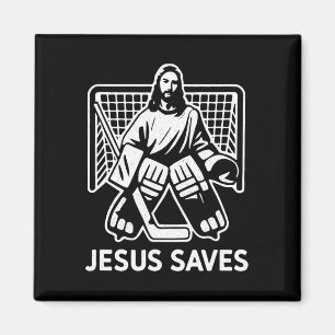 Hockey Torwart Torhüter Jesus rettet christlichen Magnet
