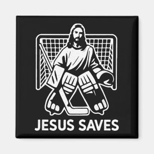 Hockey Torwart Torhüter Jesus rettet christlicher Magnet