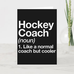 Hockey-Trainer-Definition Sport lustiger Trainer I Karte