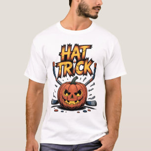 Hockey-Trick-Halloween-Gruseliger-Kürbis-Eishockey T-Shirt