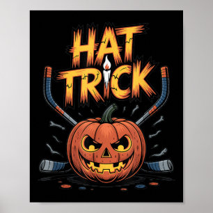 Hockey-Trick-Halloween-Soky-Kürbis-Eishockey-Hal Poster