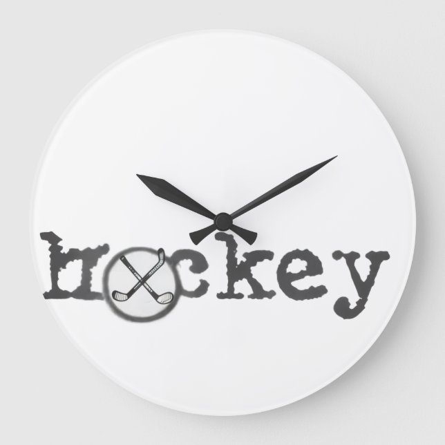 Hockey-Uhr Große Wanduhr (Vorderseite)