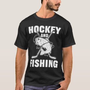 Hockey und Fischen Eishockey Fisch Jagd T-Shirt