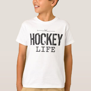 Hockey und Leben zusammengefügt T-Shirt