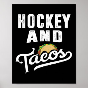 Hockey und Tacos Vater Boys Kids Ice Player Tacif Poster
