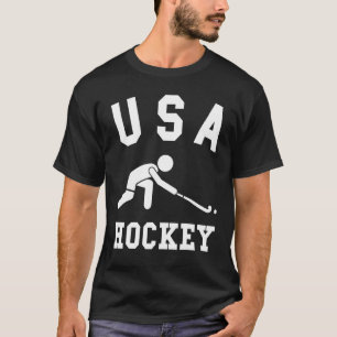Hockey Usa Athlete Passion Hobby Sport Team T-Shirt