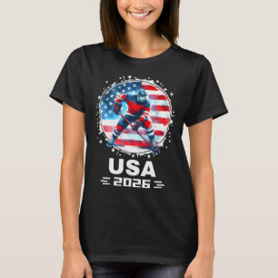 Hockey USA Go USA Team USA-Flagge 2026 Hockey T-Shirt
