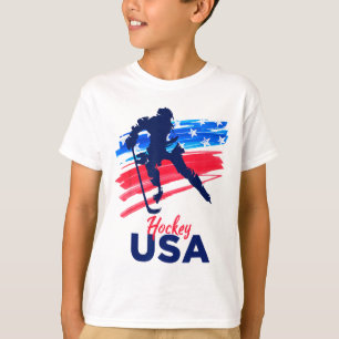 Hockey USA Unterstützen Sie das Team Shirt USA Eis
