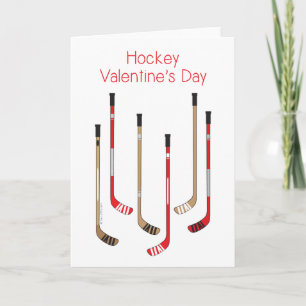 Hockey Valentine's Day Card - Hockey Sticks Feiertagskarte