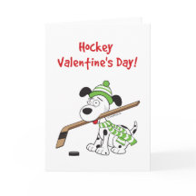 Hockey Valentine's Day Card - Hockeyhund