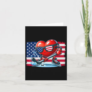Hockey Valentinstag Valentine Us Flag Sungles Pa Karte