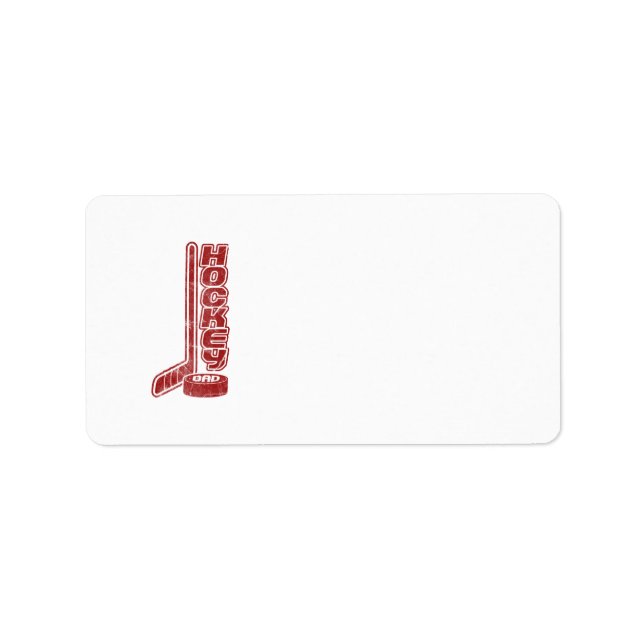 Hockey Vater Address Labels Adressaufkleber (Vorne)