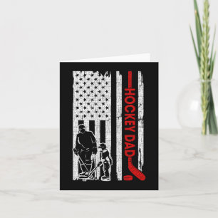 Hockey Vater American Flag Vatertag Geschenk für H Karte