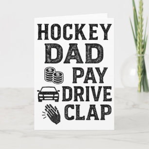 Hockey-Vater Bezahl Fahrt Klatschen Lustige Vaterp Karte