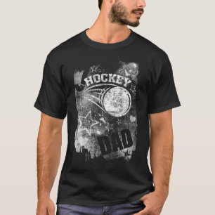 Hockey-Vater, Black Grunge Field Hockey T-Shirt