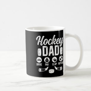 Hockey-Vater-Fahren-Zahlen-Klatschen-Eishockeyspie Kaffeetasse