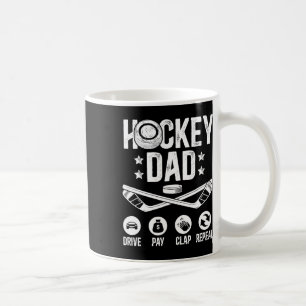 Hockey-Vater-Fahren-Zahlen-Klatschen-Eishockeyspie Kaffeetasse