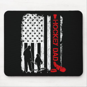 Hockey-Vater-Geschenk Hockey-Amerikanische-Flagge Mousepad
