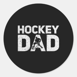 Hockey-Vater Hockey-Spieler Vatertag Hockey-Liebha Runder Aufkleber