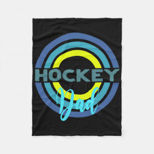 Hockey-Vater mit modernen Hockeykreisen Fleecedecke