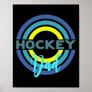 Hockey-Vater mit modernen Hockeykreisen Poster