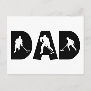 Hockey-Vater Postkarte