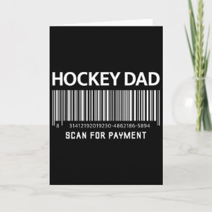 Hockey-Vater Scannt zur Zahlung Lustige Novelle Ga Karte
