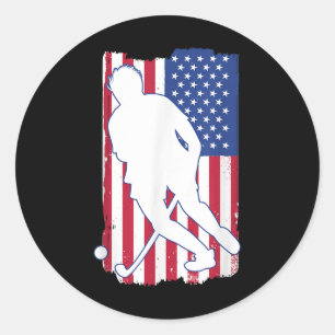 Hockey-Vater Spieler Feldhockey USA-Team Trainer A Runder Aufkleber
