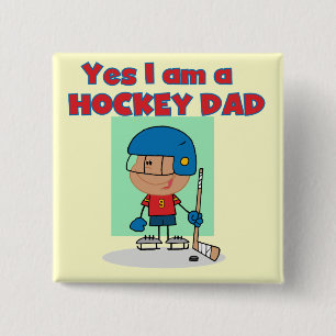 Hockey-Vater-T - Shirts und Geschenke Button