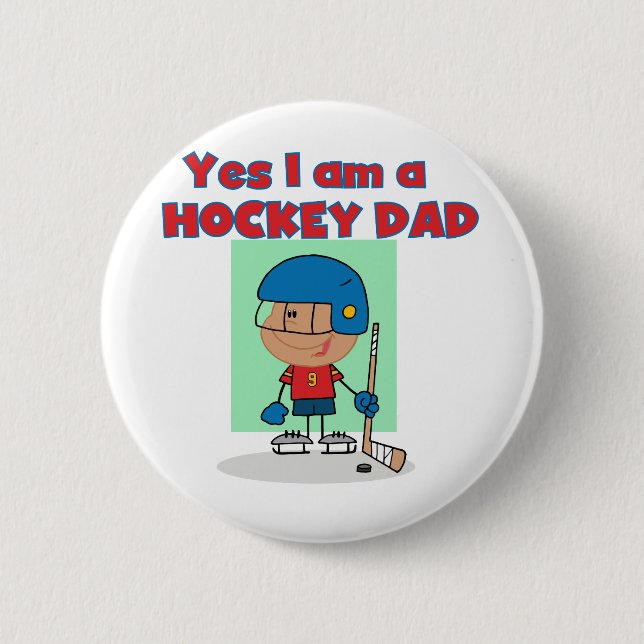 Hockey-Vater-T - Shirts und Geschenke Button (Vorderseite)