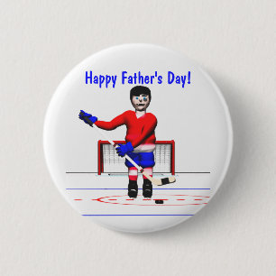 Hockey Vatertag Button