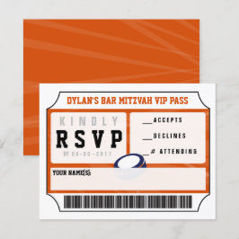HOCKEY VIP REPLY CARD Bar Bat Mitzvah Einladung