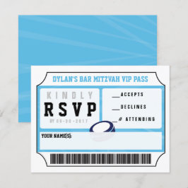 HOCKEY VIP REPLY CARD Bar Bat Mitzvah Einladung