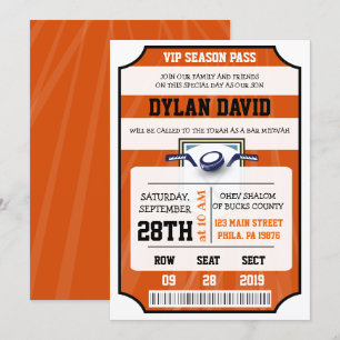 HOCKEY VIP TICKET Bar/Bat Mitzvah Einladung