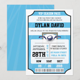 HOCKEY VIP TICKET Bar Bat Mitzvah Einladung