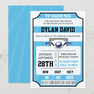 HOCKEY VIP TICKET Bar/Bat Mitzvah Einladung