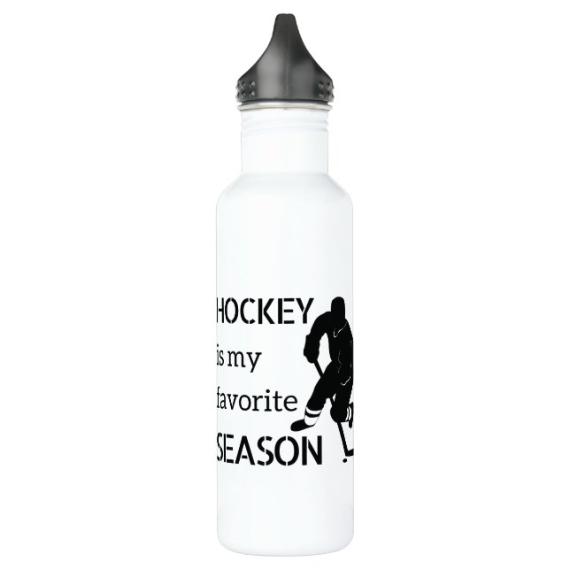Hockey Wasser Flasche Favorit Saison schwarz Edelstahlflasche (Links)