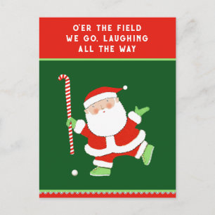 Hockey-Weihnachten Feiertagspostkarte