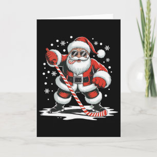 Hockey Weihnachten Santa Sport Skaten Süßigkeiten Karte