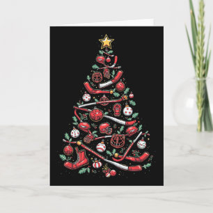 Hockey-Weihnachtsbaum Karte