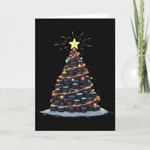 Hockey-Weihnachtsbaum Lustiger Sportliebhaber Für Karte