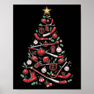Hockey-Weihnachtsbaum Poster