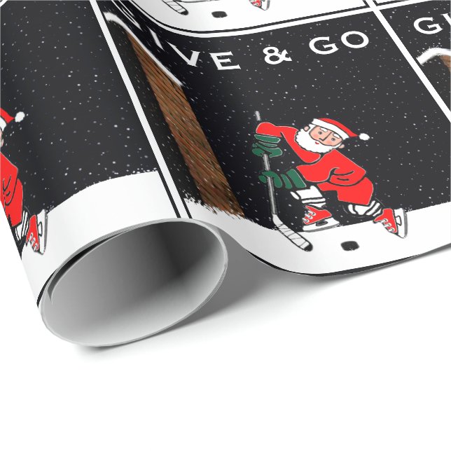 Hockey Weihnachtsgeschenk Geschenkpapier (Rolleneckpunkt)